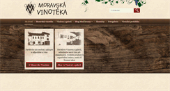 Desktop Screenshot of moravska-vinoteka.cz